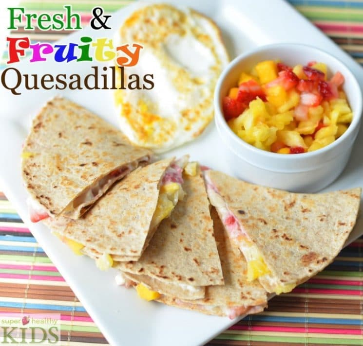 Fresh and Fruity Breakfast Quesadillas Recipe. Delicious quesadillas for breakfast!